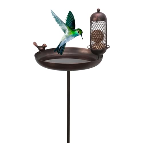 zwxqe Vintage Bird Baths, Classic Bird Bath with Stable Stake, 12.2x11.42x46.85 Inches Multifunctional Standing Bowl, Decorative Birdbaths for Yard Patio Farm Driveway Outdoor Garden Use zwxqe Vintage Bird Baths, Classic Bird Bath with Stable Stake, 12.2x11.42x46.85 Inches Multifunctional Standing Bowl, Decorative Birdbaths for Yard Patio Farm Driveway Outdoor Garden Use von zwxqe