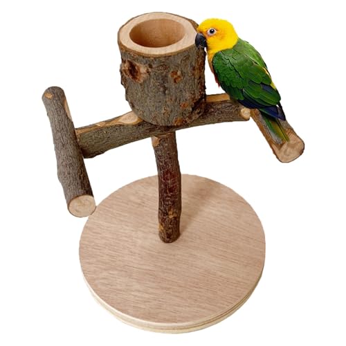 zwxqe Vogel-Sitzstange – Holzkäfig-Sitzstangen für Papageien, Mehrzweck-Spielständer zum Klettern, Training, interaktiver Spielplatz für Sittiche, Nymphensittiche von zwxqe